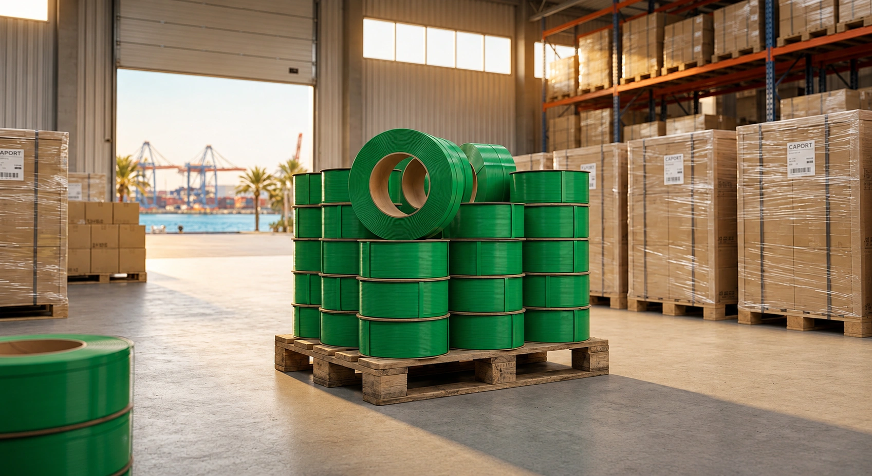 PET Strapping Band Exporter Spain — Greenstrix Industrial Packaging